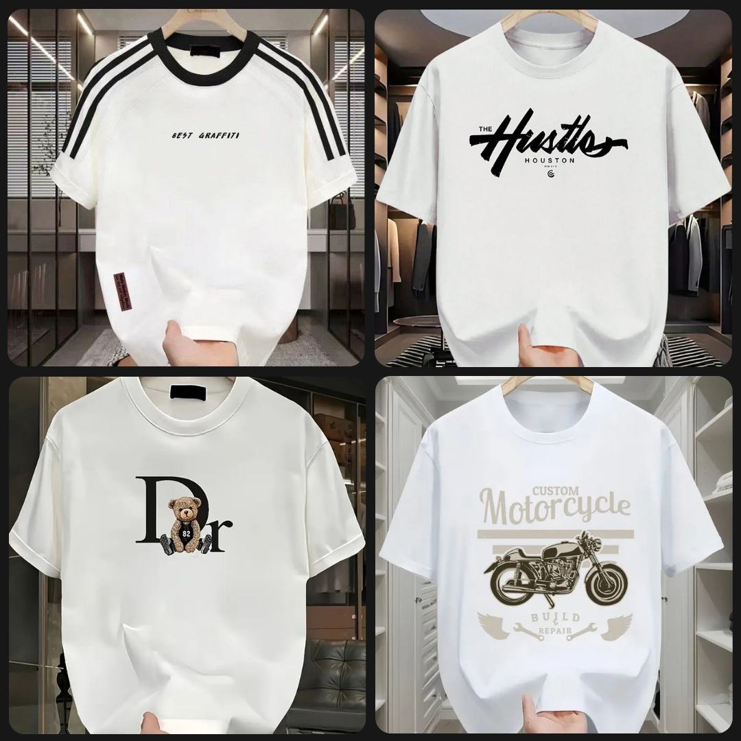 Pack of 4 Round Neck T-shirts (RNT-1)